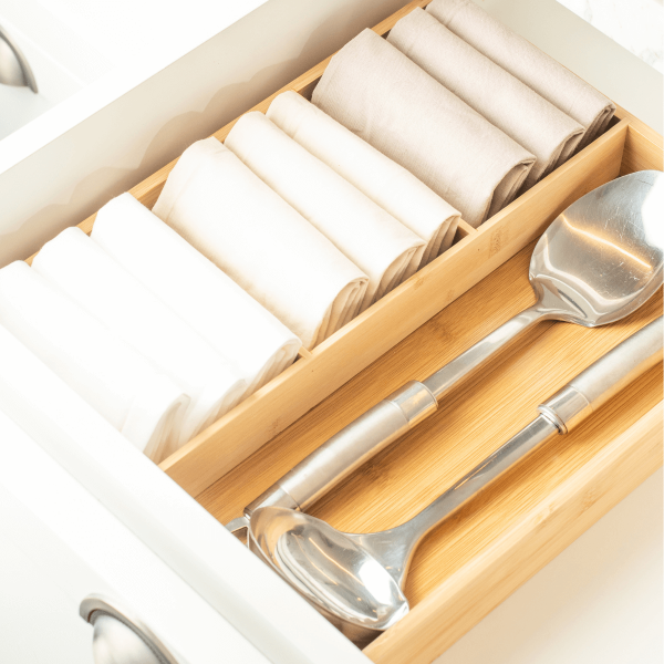 Organizador De Gaveta Utensílios Caixa Organizadora Multiuso Keep - Bambu