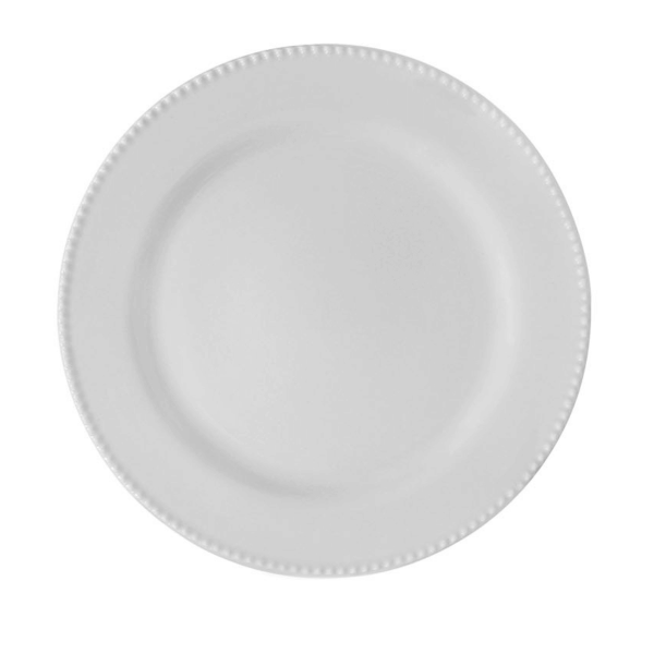 Prato de Sobremesa Prato Para Sobremesa Prata De Lanche 20CM Perla Avulso - Branco