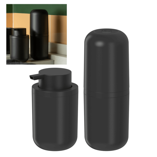 Kit Banheiro Lavabo Porta Sabonete Liquido Porta Escovas Bold