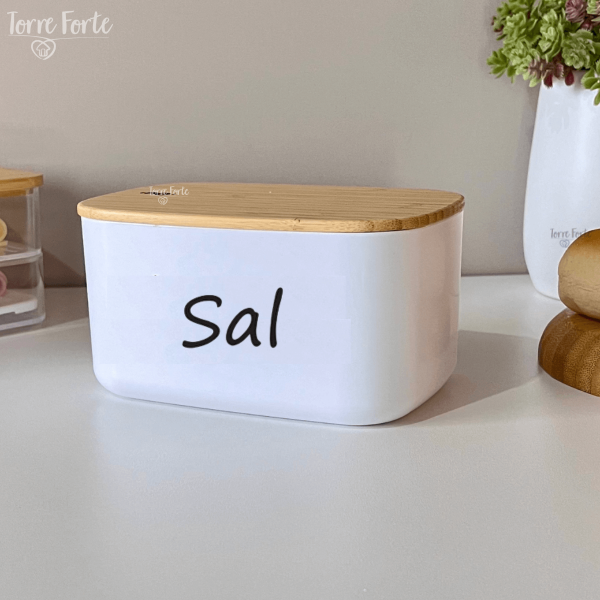 Pote Hermético Tampa De Bambu Organizador Porta Mantimentos